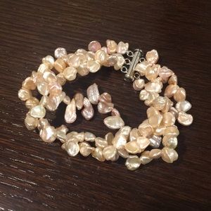 Three strand pearl bracelet